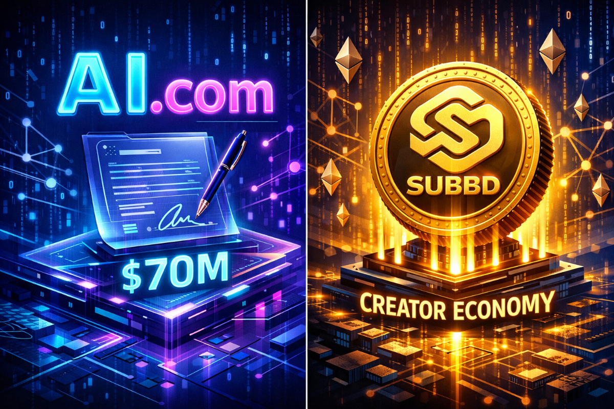 Crypto.com Founder Buys AI.com For $70M As The AI-Crypto Synergy Propels SUBBD Forward