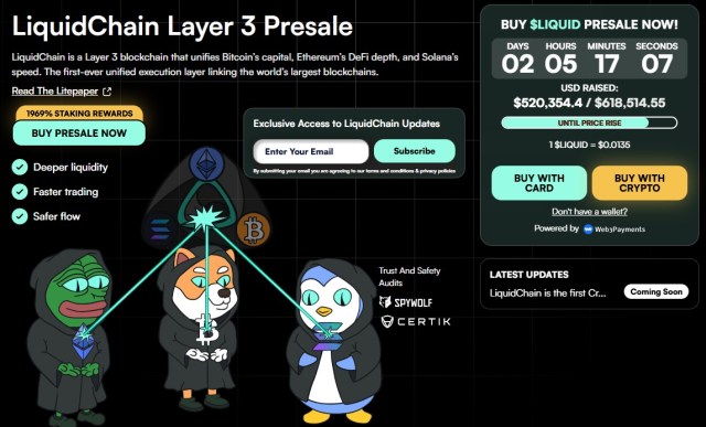 LiquidChain presale numbers.