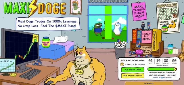 Maxi Doge presale numbers.