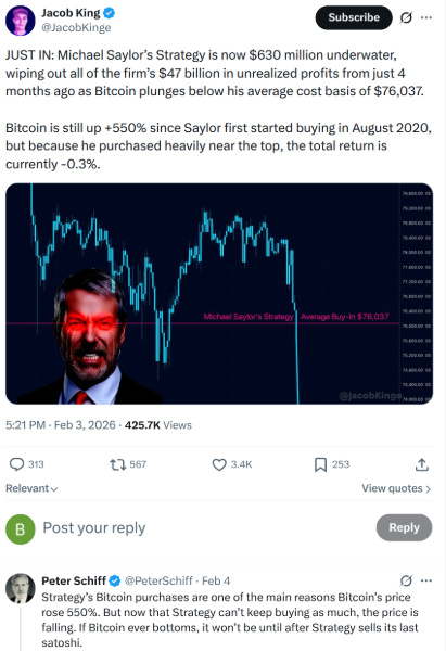 Schiff's response to an X post.