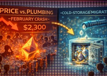 Price vs. Plumbing: Why Ethereum’s February Crash Collided With A Record Surge In Cold-Storage Migration
