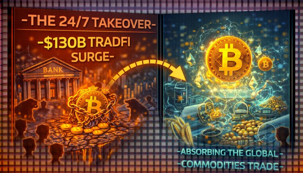 The 24/7 Takeover: How Crypto’s $130B TradFi Surge Is Absorbing The Global Commodities Trade
