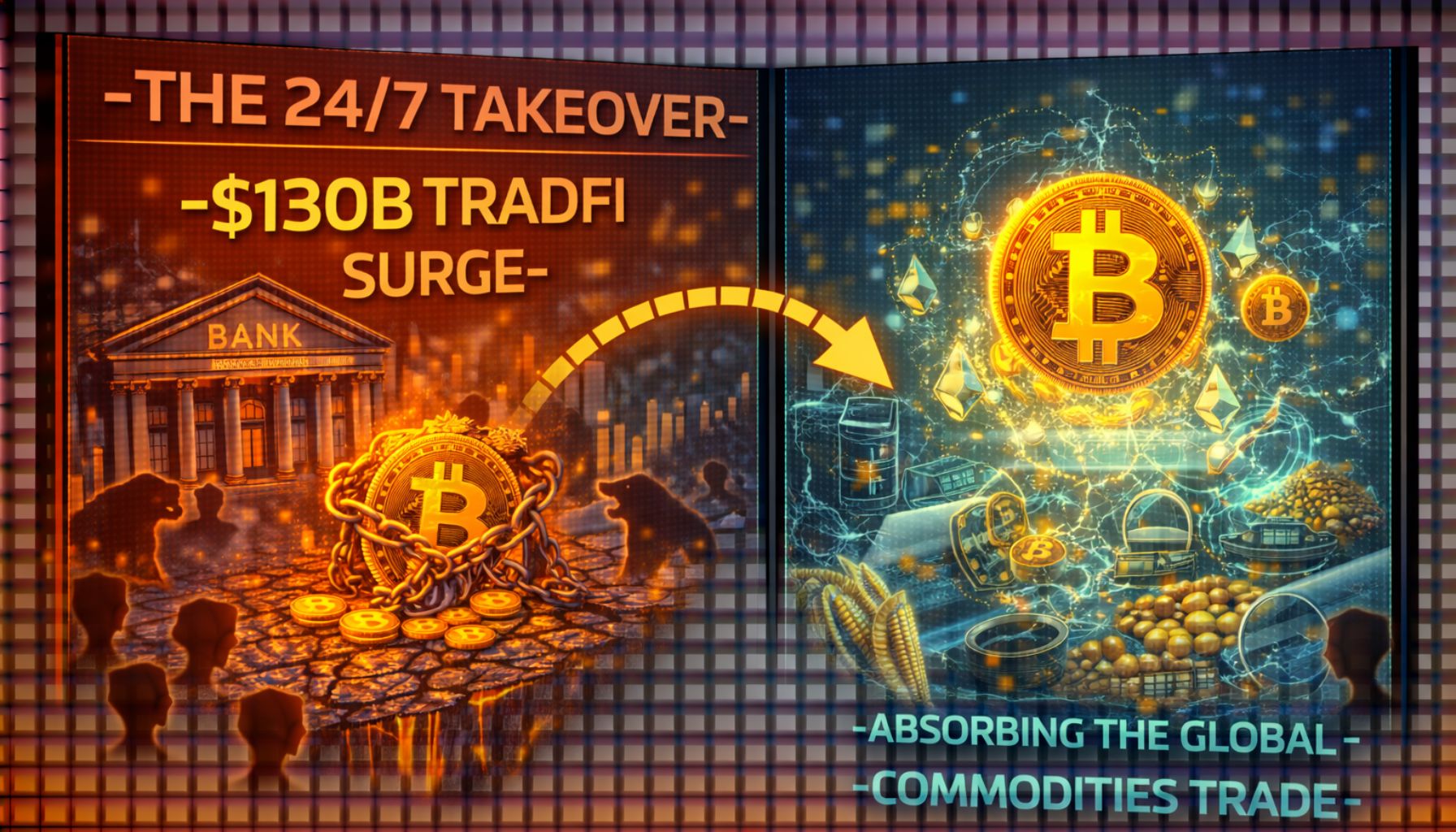 The 24/7 Takeover: How Crypto’s $130B TradFi Surge Is Absorbing The Global Commodities Trade