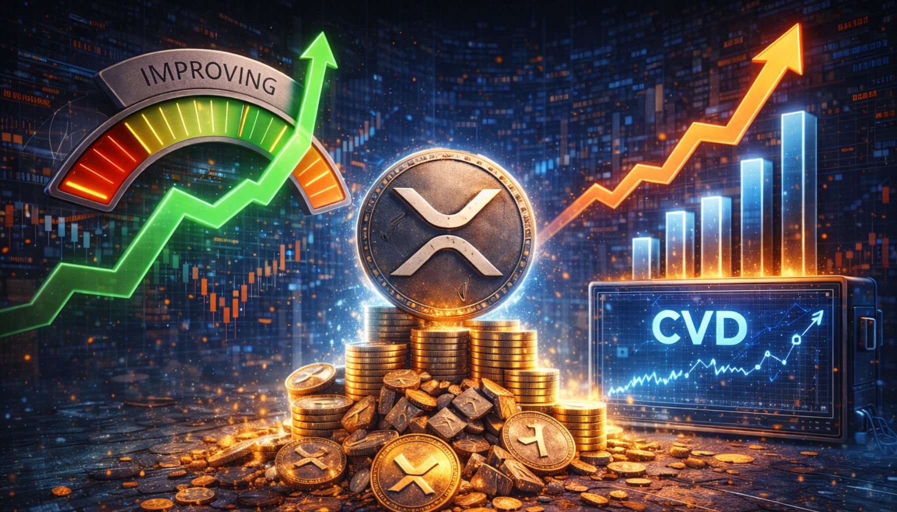 The 1.5 Billion Deficit Narrows: XRP Futures Buying Pressure Improves As CVD Hits Four-Month High