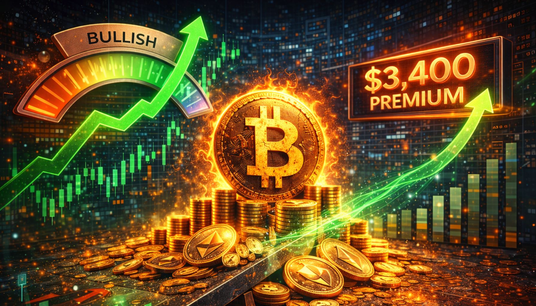 Bitcoin Enters Bull Regime As Taker Flow Surge Drives ,400 Premium Bitcoin Enters Bull Regime As Taker Flow Surge Drives ,400 Premium