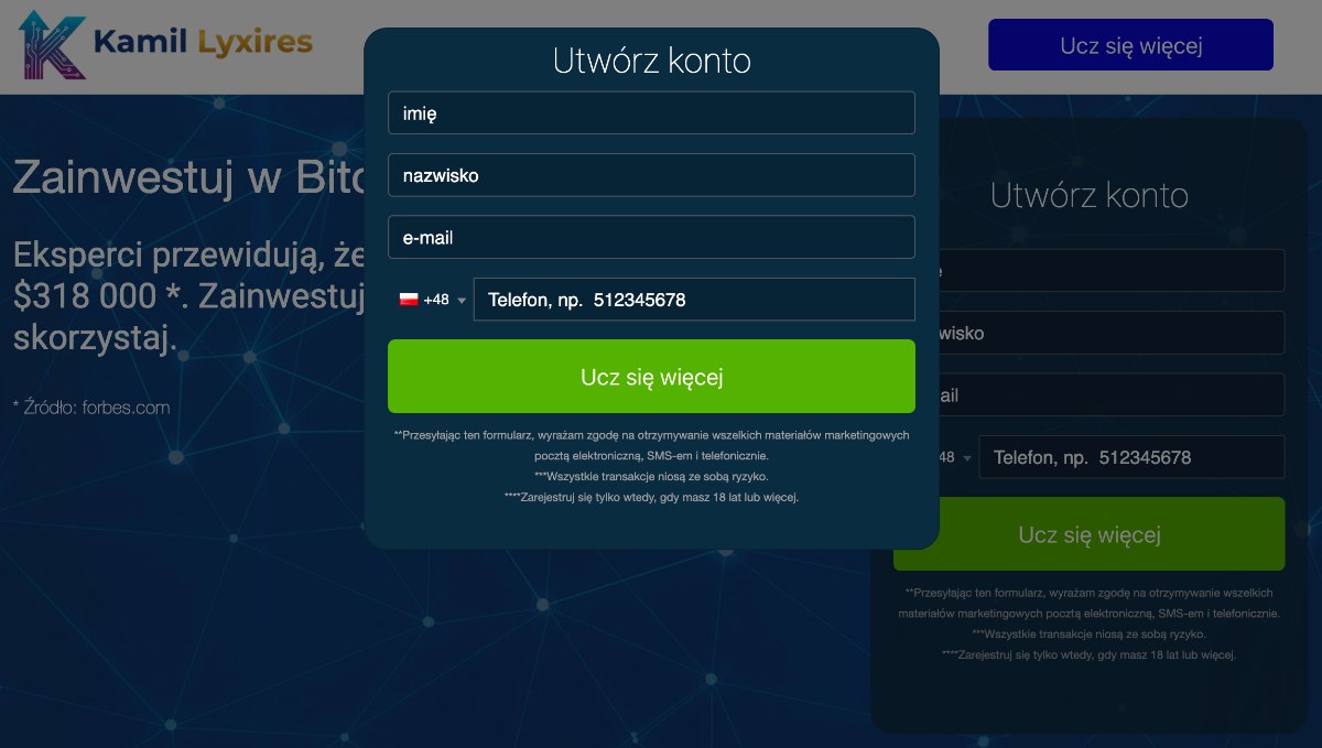 zarejestruj się na Kamil Lyxires
