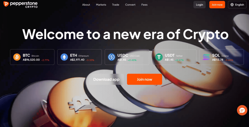 Pepperstone Crypto Australian Crypto Trading Platform