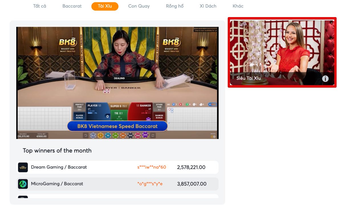 Tìm và trải nghiệm game Sic Bo