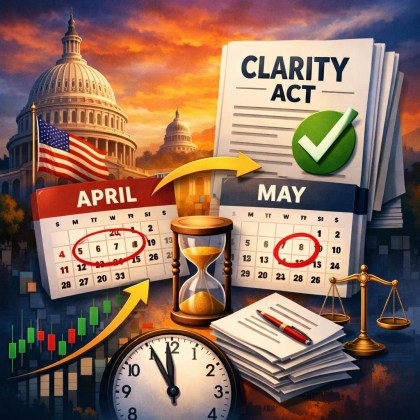 CLARITY Act Progress: Key Markup Slipping Toward The Final Week Of April Or Mid-May