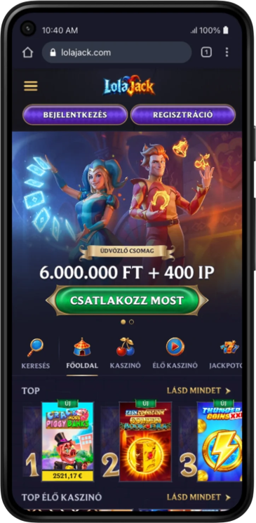 online kaszinó bónuszok lolajack