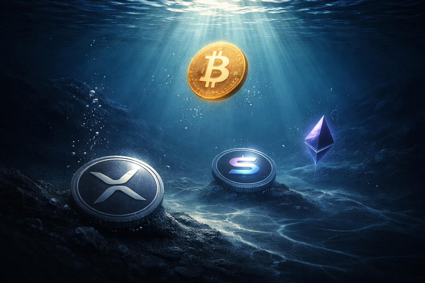 XRP e Solana: Investidores Sofrem Mais Prejuízos que Detentores de Bitcoin, Revela Dados