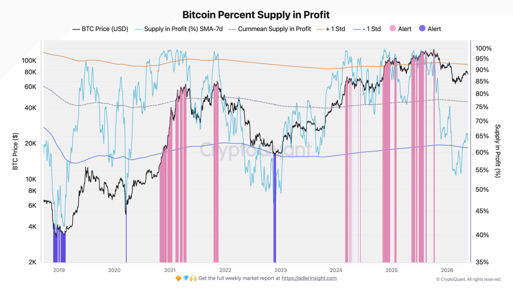 Bitcoin Percent Supply in Profit Chart