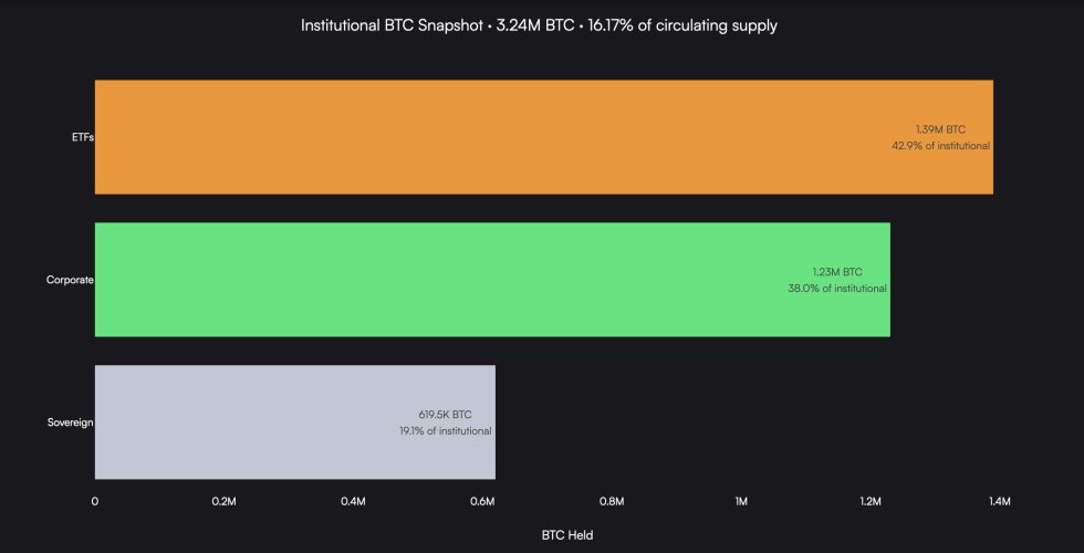 Bitcoin Institutional Holdings Chart