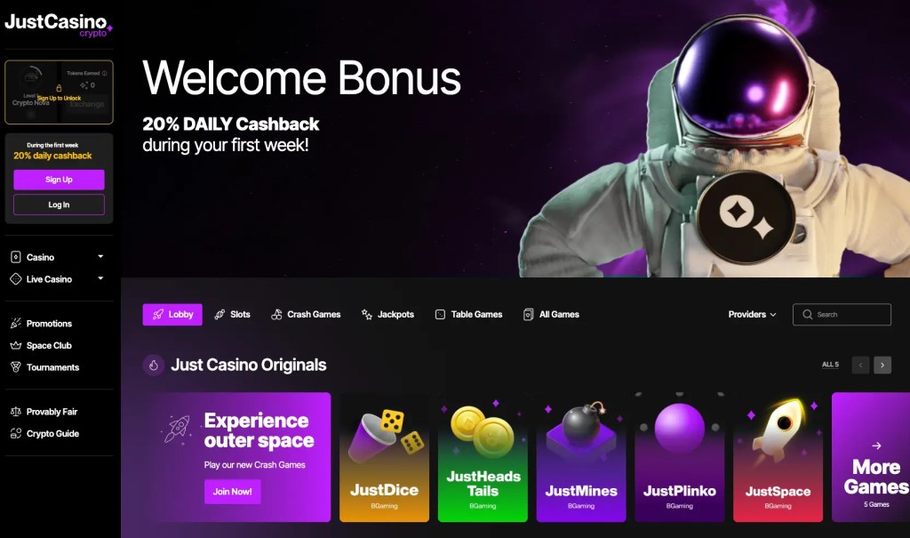 justcasino legjobb bitcoin kaszinó