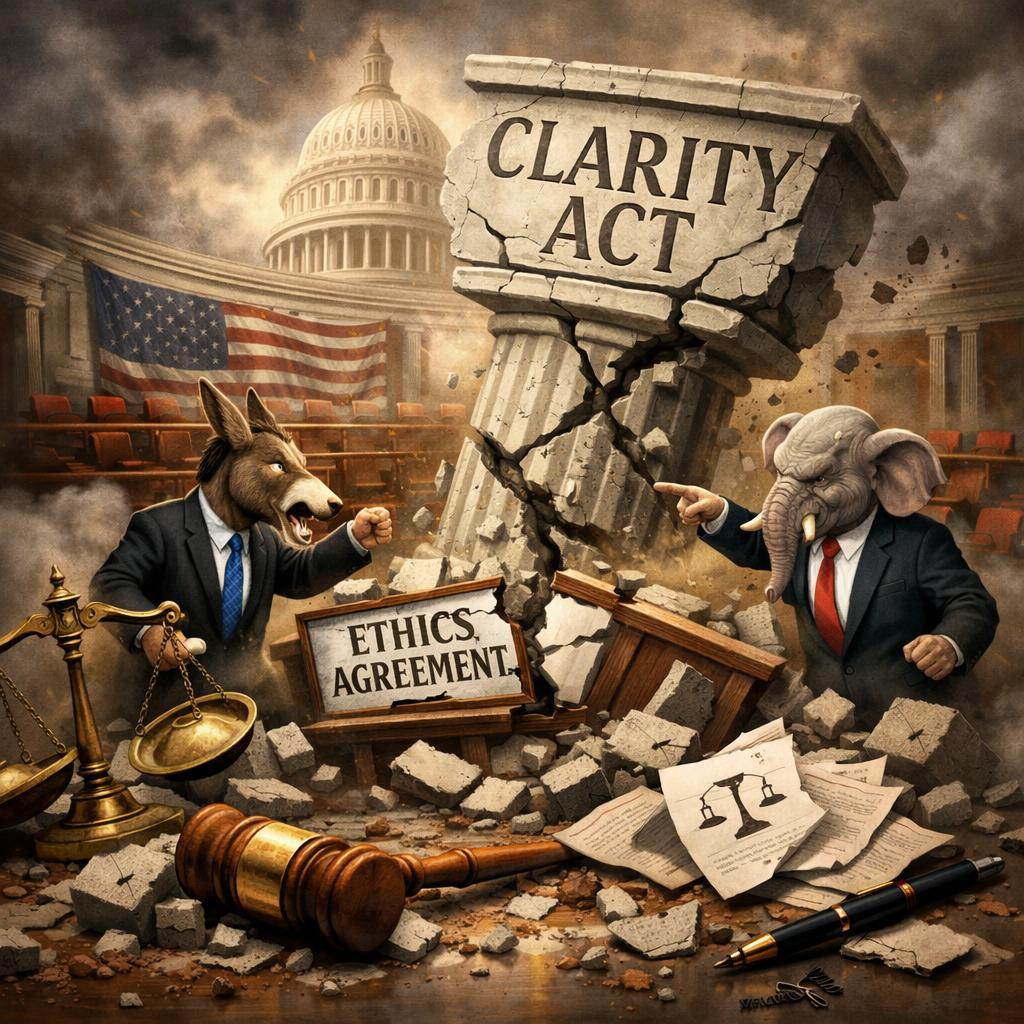 CLARITY Act Hits New Roadblock As Ethics Agreement Collapses In Senate Talks