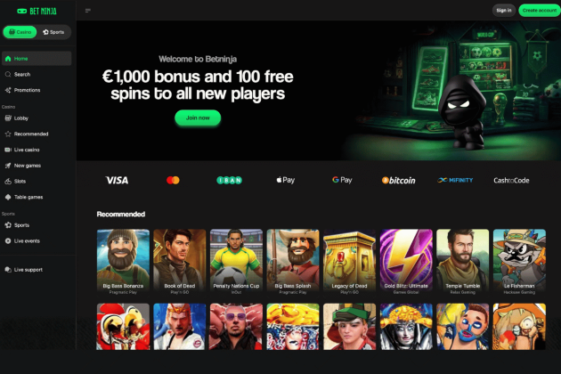 betninja ολα τα online casino