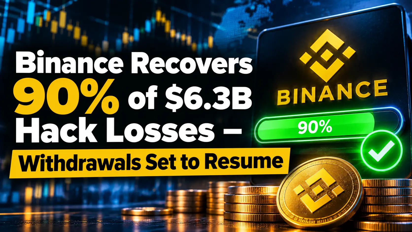 Binance Recovers 90% of $6.3B Hack Losses – Withdrawals Set to Resume