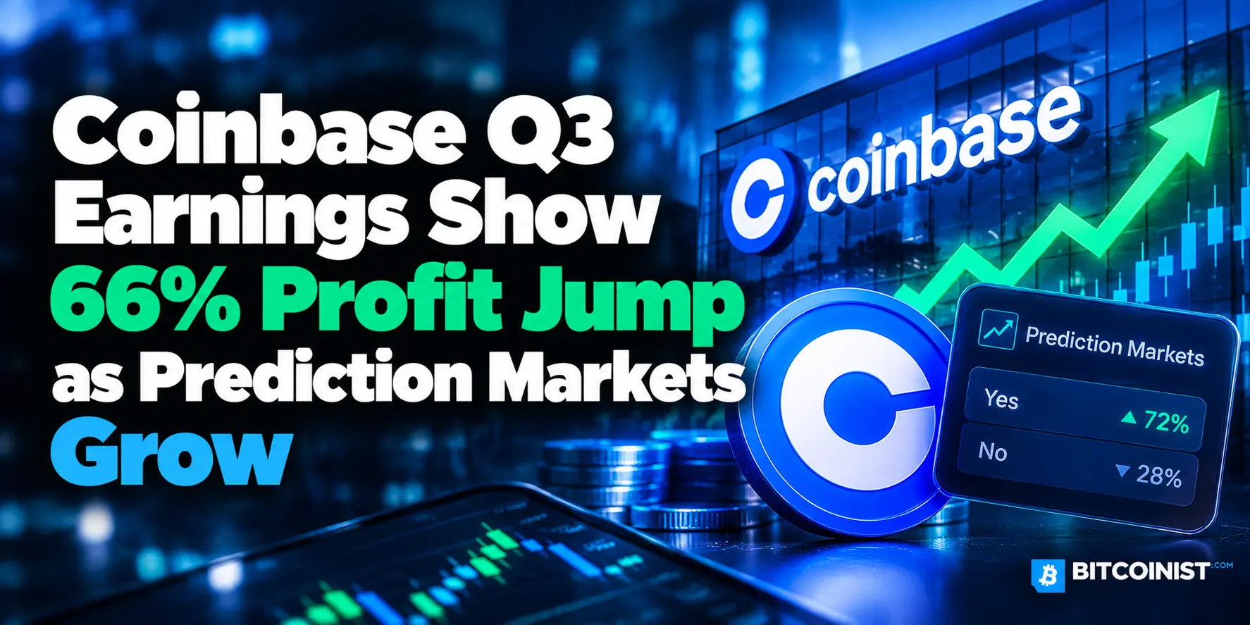 Coinbase Reports 66% Net Income Jump in Q3 2026 Amid Revenue Decline