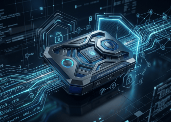 Hardware wallet cryptographic security and cold storage architecture illustration
