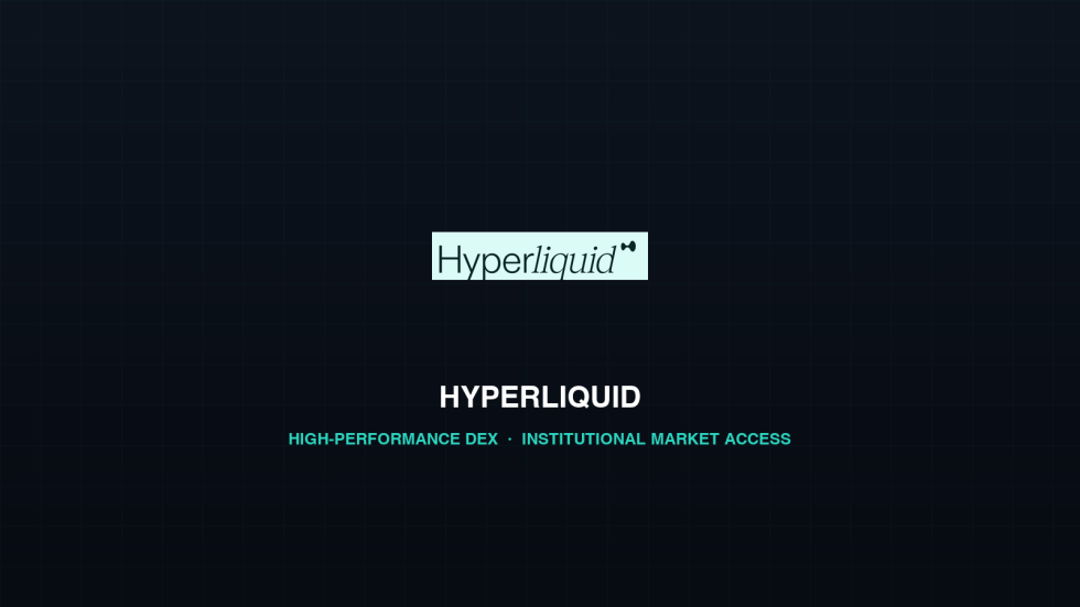 Hyperliquid decentralized trading protocol official logo and 24/7 liquidity branding