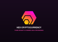 HEX cryptocurrency project official hexagonal brand emblem